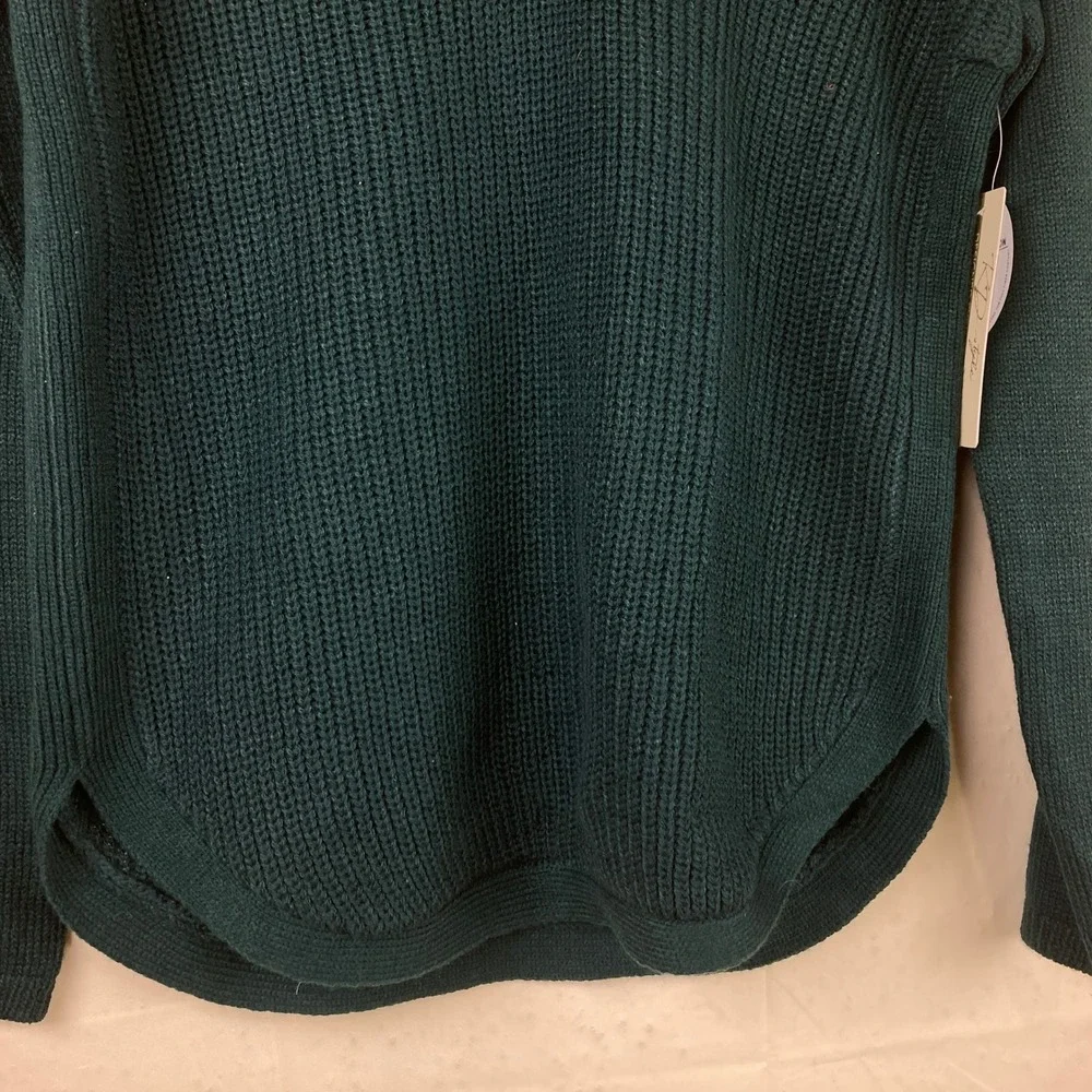NWT‎ RD Style Pullover Sweater Womens S Teal Green V-Neck Ribbed Preppy Casual